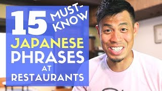 Must Know Japanese Phrases for EATING at Restaurants in Japan  Watch Before You Go [upl. by Etna]