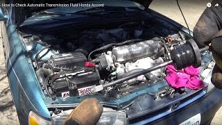 How to Check Automatic Transmission Fluid Honda Accord [upl. by Narej448]