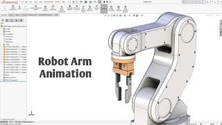 How to make Robot Arm animation with solidworks [upl. by Ahcilef]