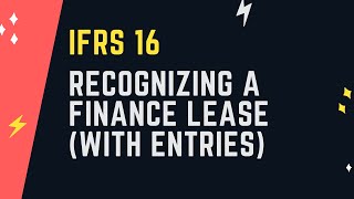 IFRS 16  Finance Lease INITIAL RECOGNITION accounting for LESSOR with examples amp journal entries [upl. by Aidnis226]