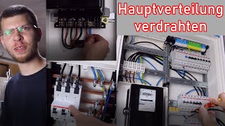 Hauptverteilung verdrahten Sicherungskasten ElektroM [upl. by Alhahs834]