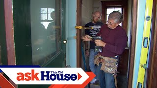 How to Prehang a Salvaged Door  Ask This Old House [upl. by Indys]