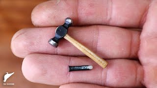 Making a Miniature Hammer and Mason Chisel [upl. by Attelrak321]