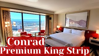 Conrad Las Vegas at Resorts World  Premium King Room Strip View [upl. by Terris254]