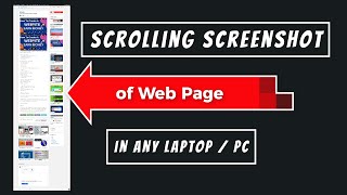 How to Take a Scrolling Screenshot of Web Page in Any Laptop  PC  MAC  Desktop [upl. by Curcio]