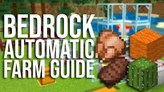 Simple and Essential Automatic Farms for Minecraft Bedrock MCPE Xbox PS4 Switch MCBE etc [upl. by Anirec]