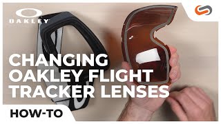 How to Change Oakley Flight Tracker Lenses  SportRx [upl. by Sone]