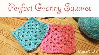 The Perfect Crochet Granny Square  for beginners [upl. by Breeze]