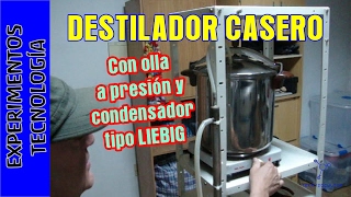 Destilador Casero Destilar alcohol etanol etílico [upl. by Hillman]