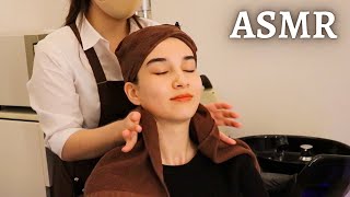 ASMR Shampoo time amp Scalp treatment amp Dry Head SPA Shoulder and Back Massage [upl. by Alan610]