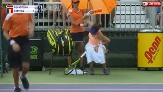 Sorana Cirstea has a meltdown  Miami Open 2017 [upl. by Rausch649]