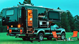 Touring an Amazingly Spacious Small PopUp Truck Camper FourWheel Campers Tour [upl. by Anaj]