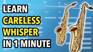 Careless Whisper Sax Tutorial  Saxplained [upl. by Netsyrk]