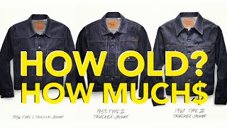 Levi’s Vintage Denim Jackets How To Date Them How To Rate Them And What Are They Worth [upl. by Ardna30]