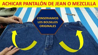 Achicar pantalón de jean o mezclilla conservando los bolsillos [upl. by Kcarb]