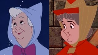 Disney Doppelgangers Fairy Godmother amp Flora [upl. by Marder198]