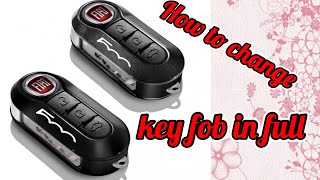 How To change Key Fob  Fiat 500  Battery Replacement [upl. by Mathur]