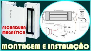 COMO INSTALAR FECHADURA MAGNÉTICA [upl. by Nednal]