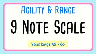 9 NOTE SCALE VOCAL WARM UP  AGILITY amp RANGE FEMALE [upl. by Eatton184]