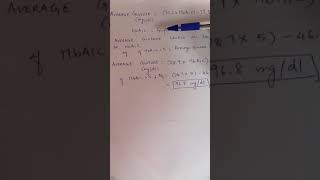 Average glucose from HbA1cAverage blood sugar calculationNGSP formula [upl. by Ettevram]