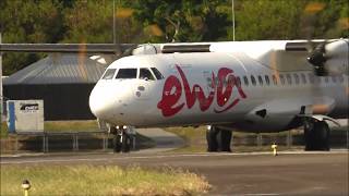 ATR 72 500 Ewa Air take off Mayotte Airport [upl. by Amelie]