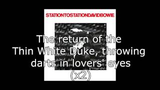 Station to Station  David Bowie  Lyrics [upl. by Arno]