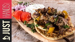 Greek pork souvlaki  Akis Petretzikis [upl. by Marfe]