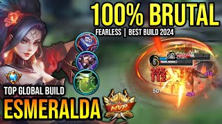 ESMERALDA BEST BUILD 2024  TOP GLOBAL ESMERALDA GAMEPLAY  MOBILE LEGENDS✓ [upl. by Teemus]