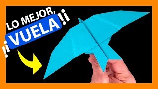 Como hacer un AVION DE PAPEL PÁJARO 💙 que VUELE MUCHO y sea fácil  BIEN EXPLICADO [upl. by Katee]