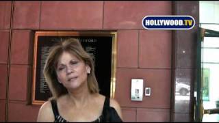 Markie Post Stops To Talk To HollywoodTV [upl. by Haldes]