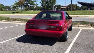 Foxbody Mustang Exhaust with Spintech 9000 mufflers LMR Headers BBK HPipe [upl. by Fiedling113]