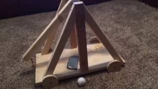 Simple Trebuchet How To Sling and Release [upl. by Aitsirt281]