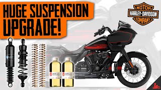 Harley ROAD GLIDE Suspension Install amp Comparison Wilbers [upl. by Aiekat]