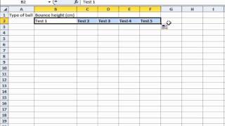 Designing a table in Excel [upl. by Corotto]