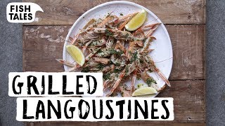 Grilling LANGOUSTINES Norwegian Lobster  Bart van Olphen [upl. by Legin]