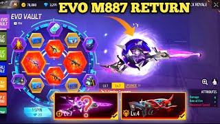 EVO M1887 RETURN IN EVO VAULT FREE FIRE NEW EVENT FF NEW EVENT TODAYNEW FF EVENTGARENA FREE FIRE [upl. by Vincentia636]