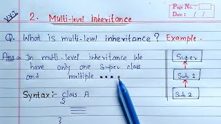 Multilevel Inheritance in Java  Learn Coding [upl. by Briney618]