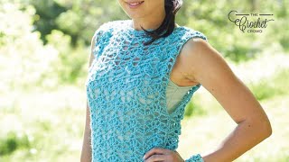 Crochet Adult Summer Tunic Pattern  EASY  The Crochet Crowd [upl. by Pang]