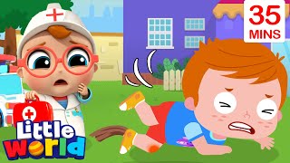 Be Brave Baby John  Doctor Checkup  Little World  Kids Songs amp Nursery Rhymes [upl. by Shaddock]