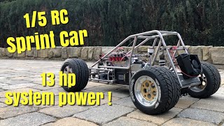 15 RC Sprint Car  drivetrain completed Hybrid system reveal [upl. by Nitnilc]