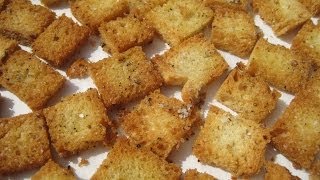 Basic CROUTONS  How to make CROUTONS Recipe [upl. by Randee]