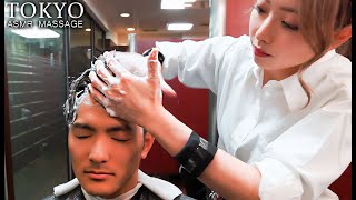 ASMR シャンプーマッサージが超気持ち良い理容師、女性目線でカッコよく仕上げるヘアカット【新橋】 [upl. by Germaine]