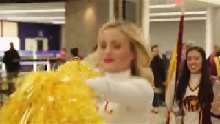 USC Trojan Marching Band surprise performance at LAX [upl. by Wivinah604]