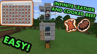 SIMPLE 121 AUTOMATIC COW FARM TUTORIAL in Minecraft Bedrock MCPEXboxPS4Nintendo SwitchPC [upl. by Drannek]