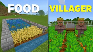 5 EASY Starter Farms For Beginners In Minecraft Bedrock 2 [upl. by Aldora]