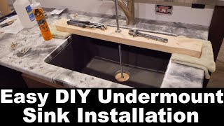 DIY Easy Undermount Sink Install [upl. by Anitnoc834]