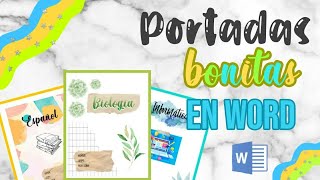 COMO HACER PORTADAS BONITAS EN WORD 1 [upl. by Ykciv]