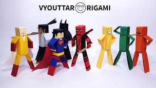 How to make paper characters  Minecraft characters without glue 2  Vyouttar Origami [upl. by Decamp]