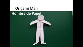 Origami Man 🕺 DIY Paper Person Crafts  Hombre de Papel Crea tu propio Muñeco o Persona de Papel [upl. by Sabrina]