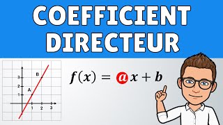 Comment calculer le COEFFICIENT DIRECTEUR dune droite   Outils mathématiques [upl. by Ellatnahc]